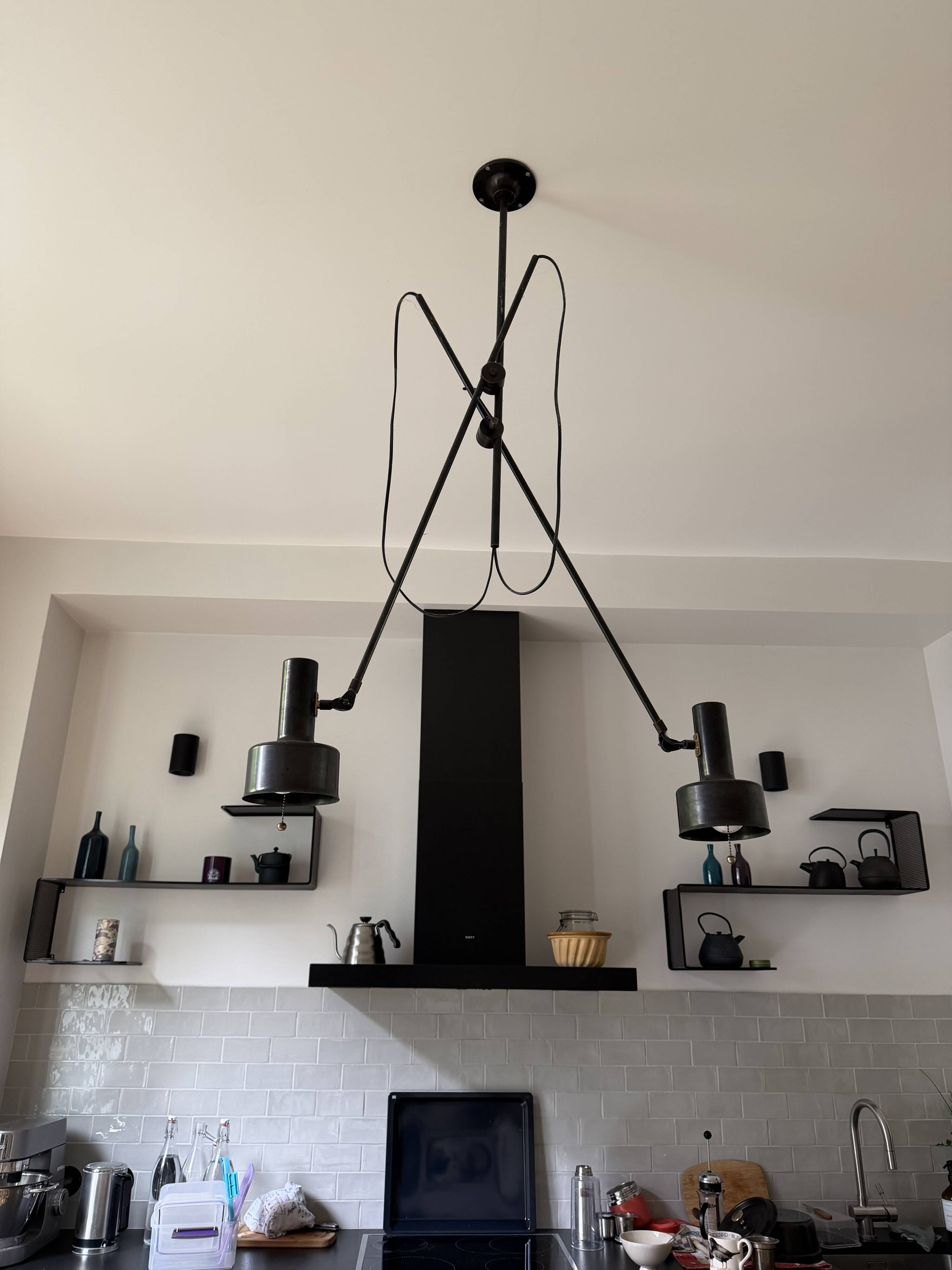 Plafonnier 2 bras ajustable