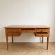 Large solid pine minister's desk with turned legs.