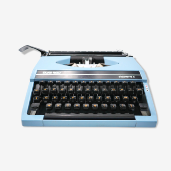 Machine à écrire Silver Reed Silverette II Bleue Turquoise révisée ruban neuf