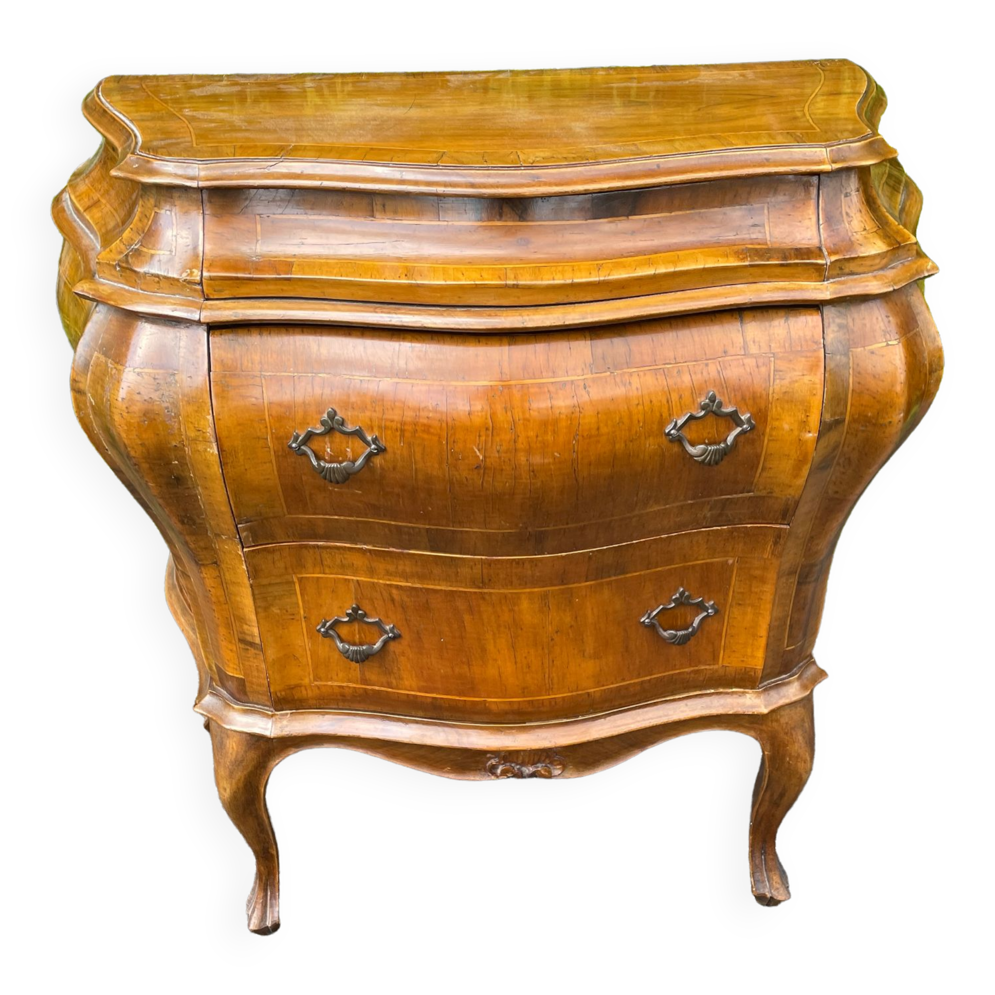 Chest of drawers in Dutch style marquetry with secret drawer.