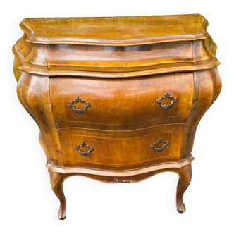 Chest of drawers in Dutch style marquetry with secret drawer.