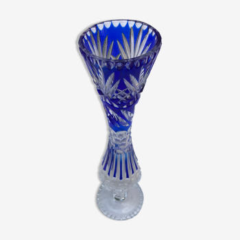 Vase soliflore en cristal de bohème