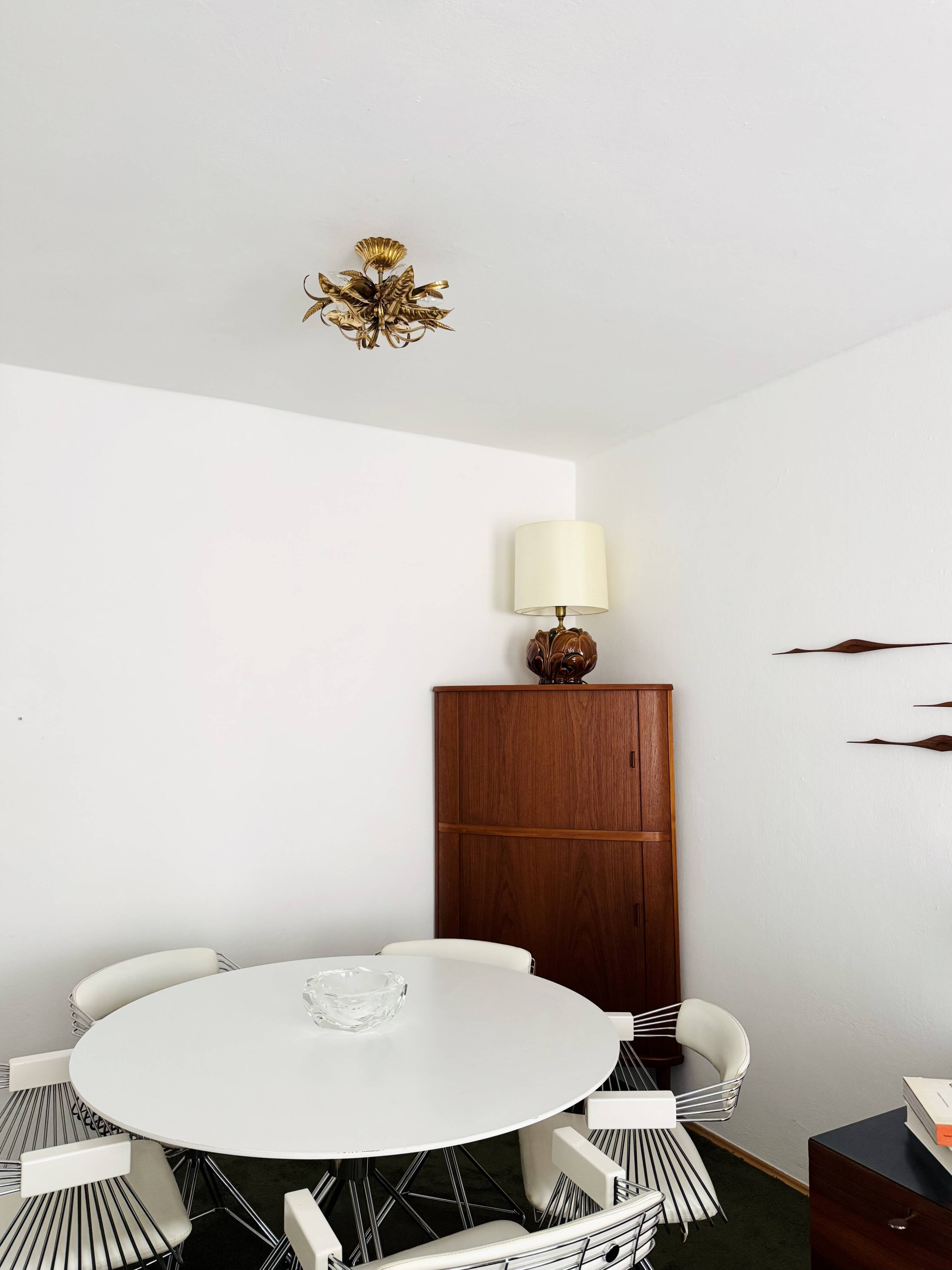 Golden Italian Hollywood Regency Chandelier by Hans Kögl