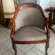 Antique armchair, Restoration style, swan neck