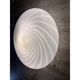 Plafonnier ou applique murale contemporaine italienne en verre de Murano aux tourbillons blancs et laiteux