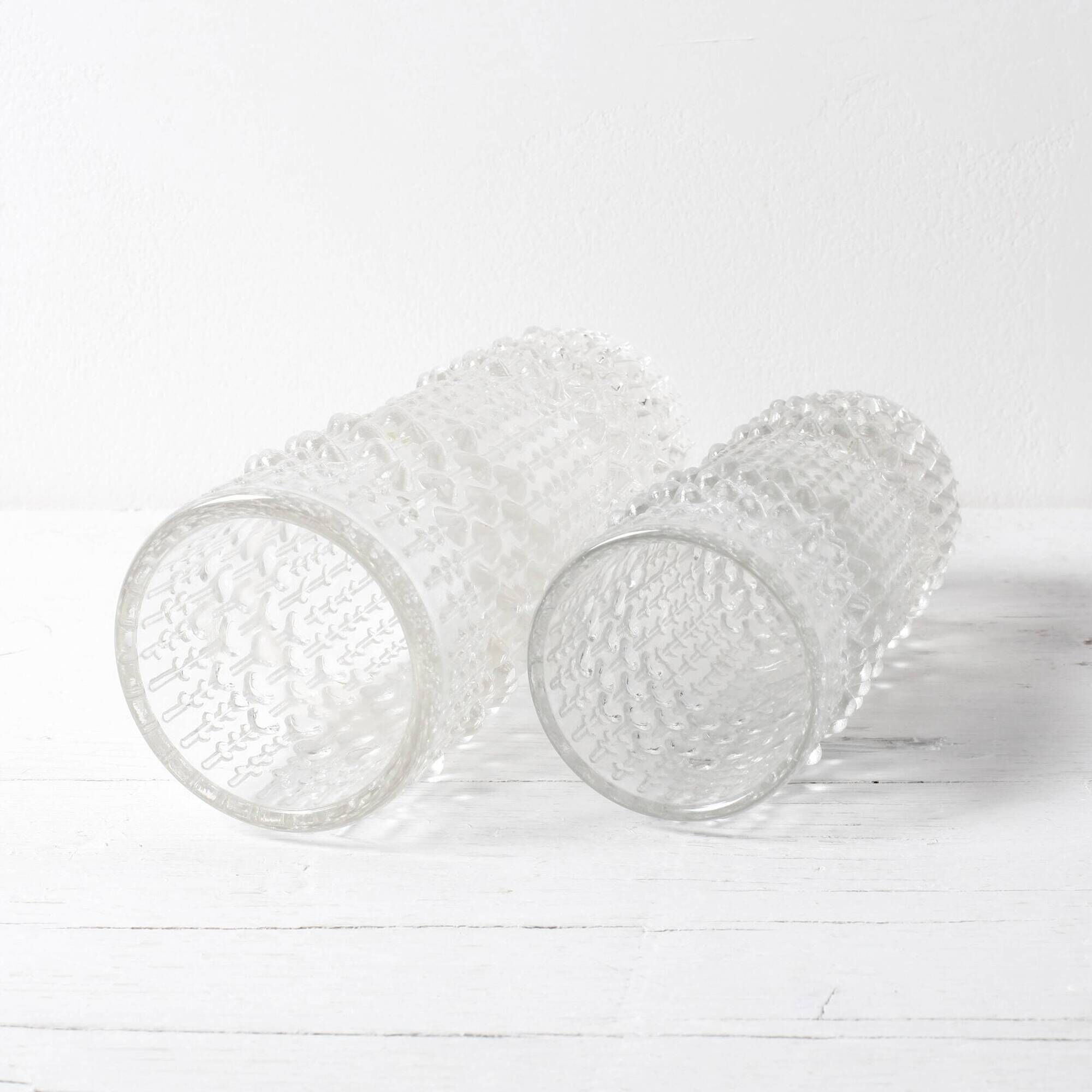 Ensemble de 2 vases en verre CandleWax par František Pečený / République tchèque / 1972