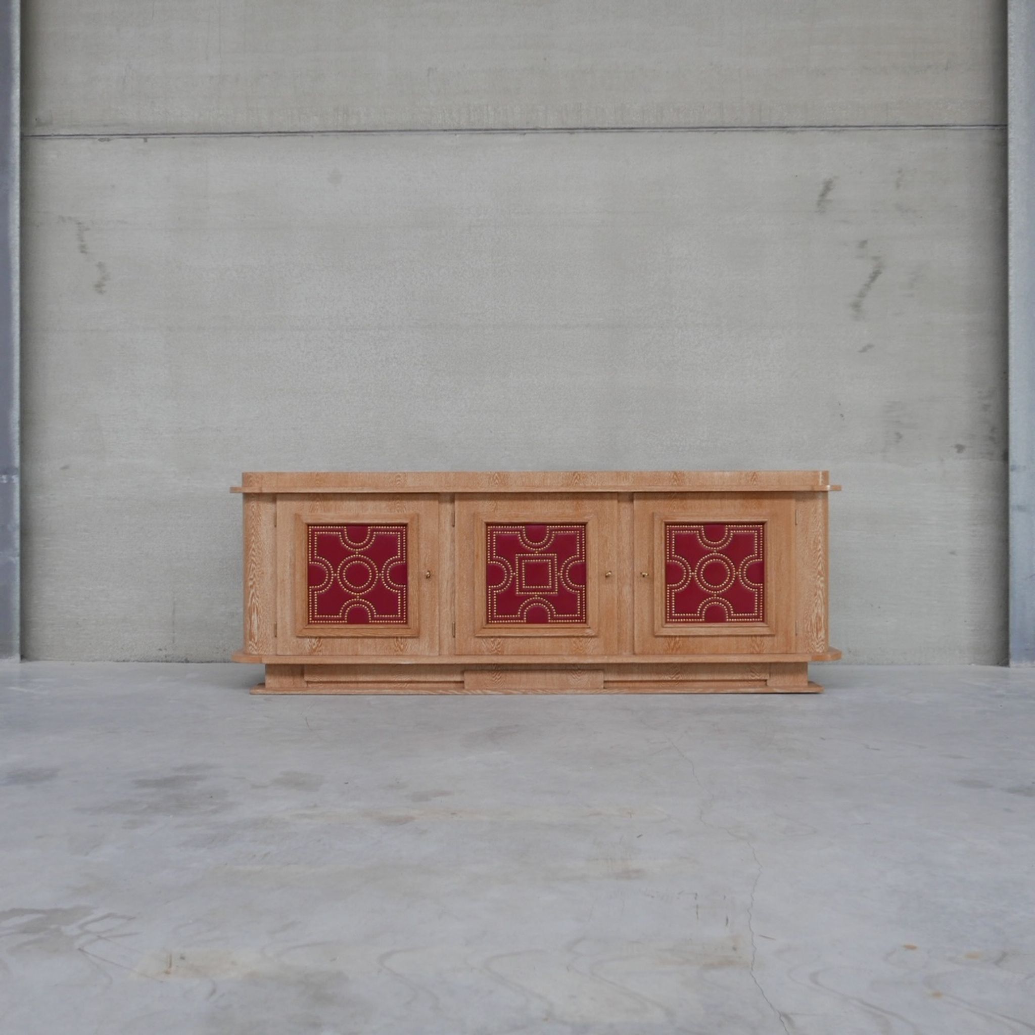 Art Deco Limed Oak Sideboard attributed to André Arbus