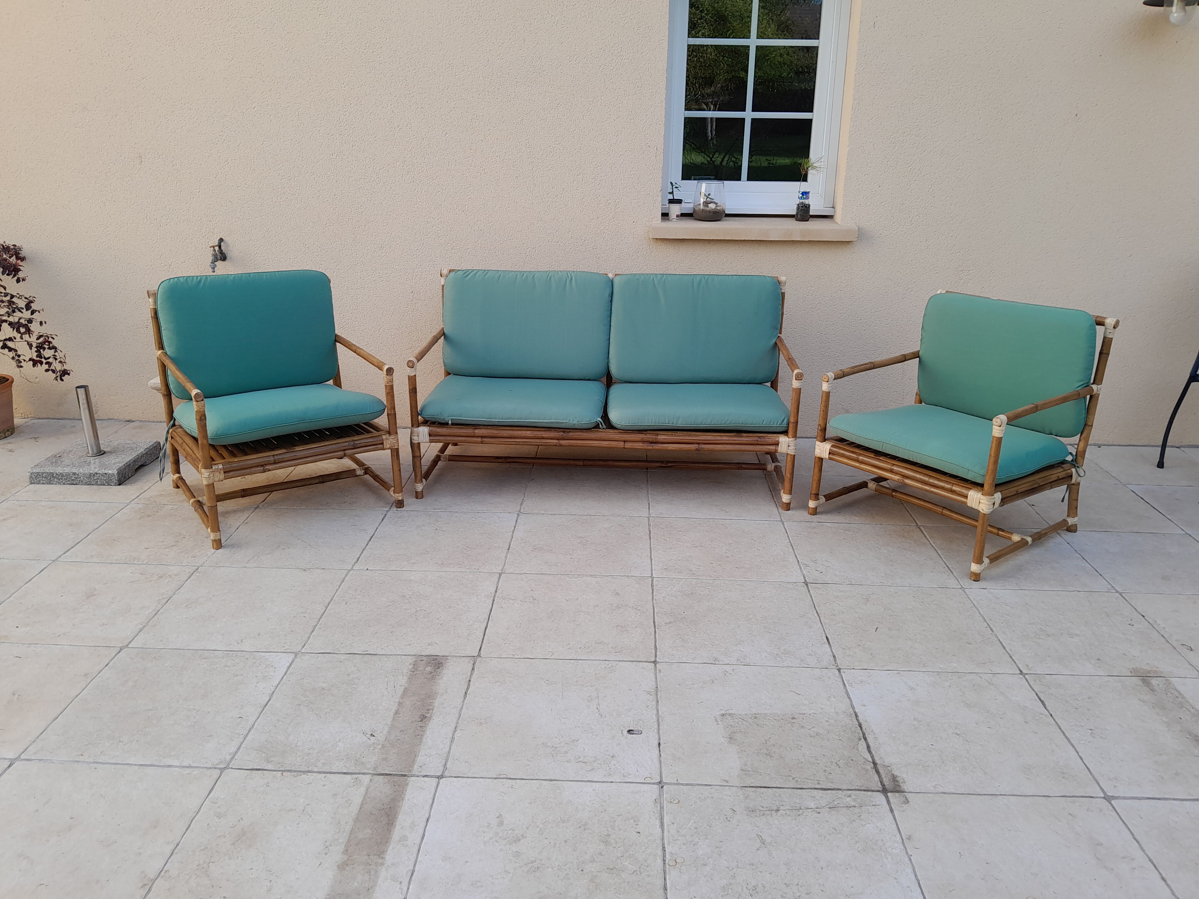 bamboo rattan garden furniture