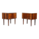 Pair of Retro Vintage Danish Bedside Tables Cabinets Drawers Rosewood Teak 1960s