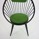 Black original "circle" chair Yngve Ekström for Swedese, 1960s, Sweden