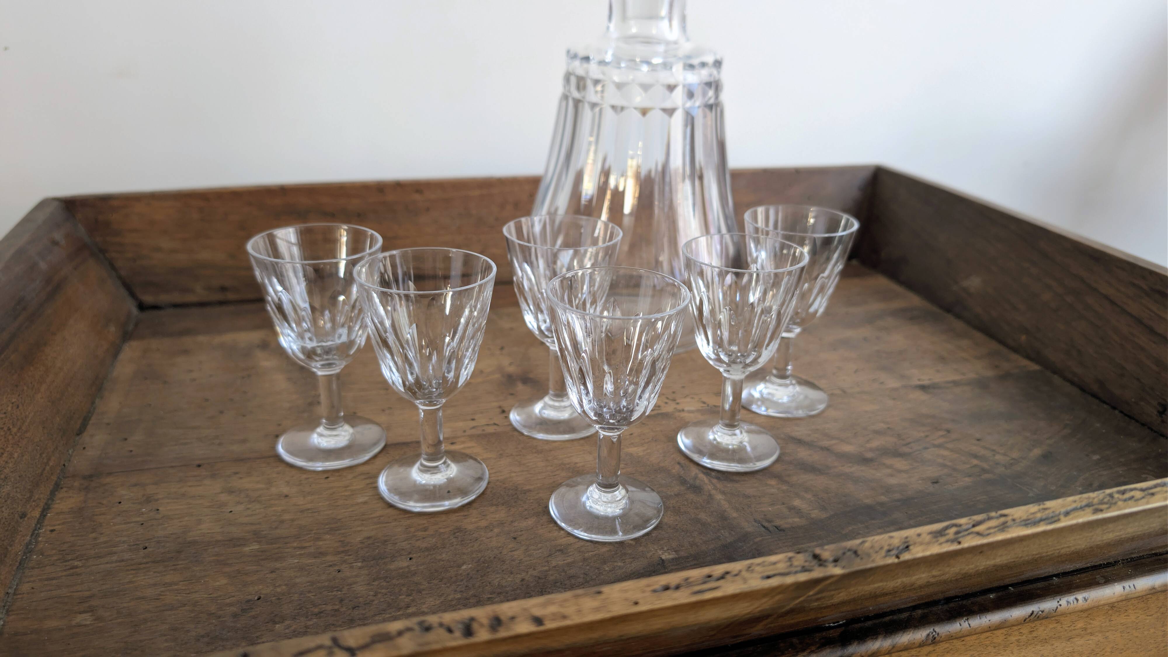 Baccarat crystal liqueur service – refined set - 7 pieces