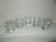 Lot of 5 bistro advertising martini glasses.