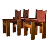 Set of Monk Chairs by Afra and Tobia Scarpa for Molteni, 1973