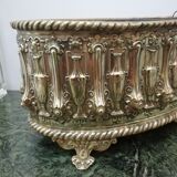 Jardinière de table en laiton repoussé fin 19 ème siècle