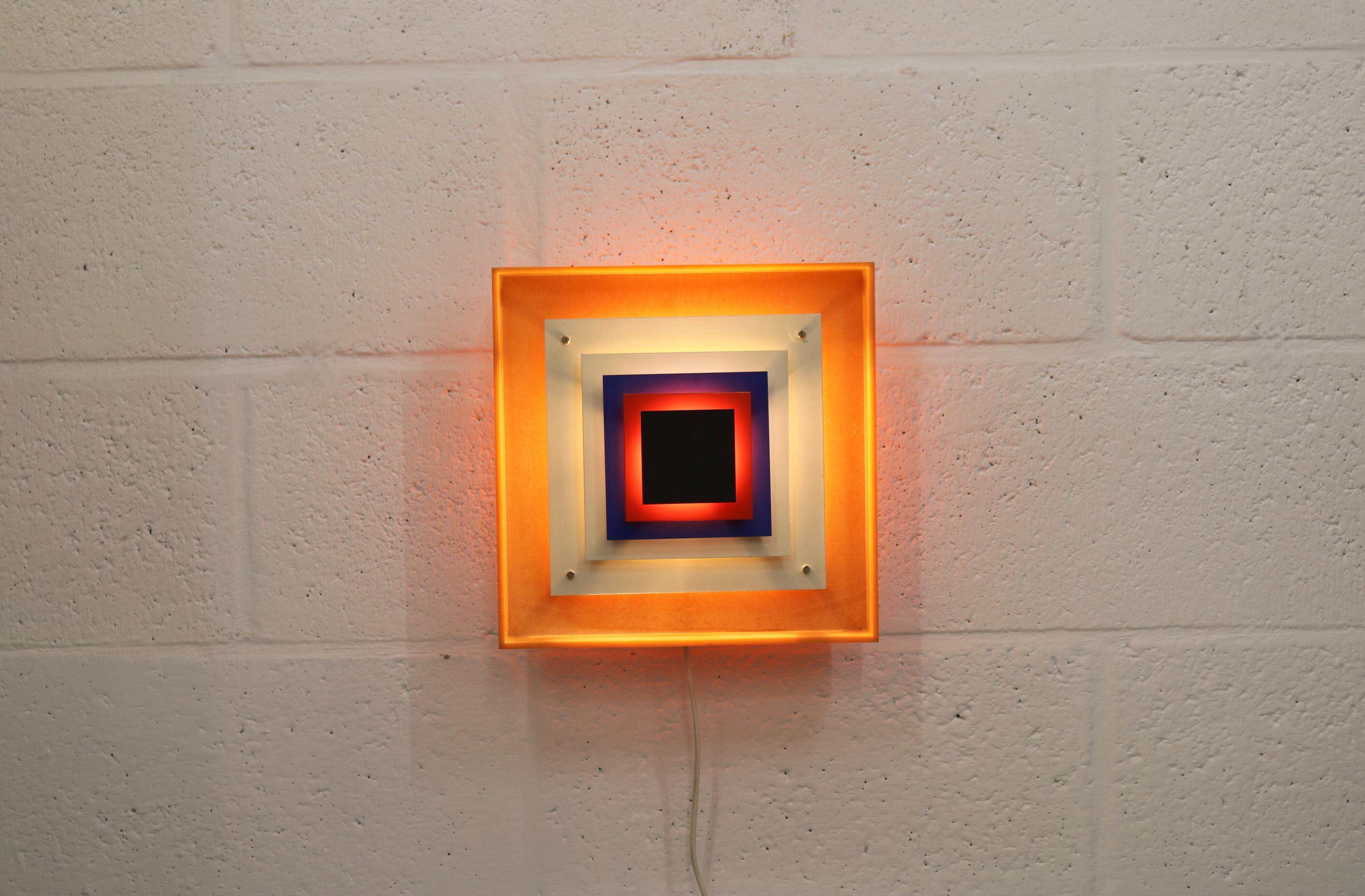 Vintage Danish Kvadrille Wall Lamp by Bent Karlby for Lyfa, Denmark, 1970s