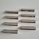 Eight Boulenger knife holders in art deco silver metal
