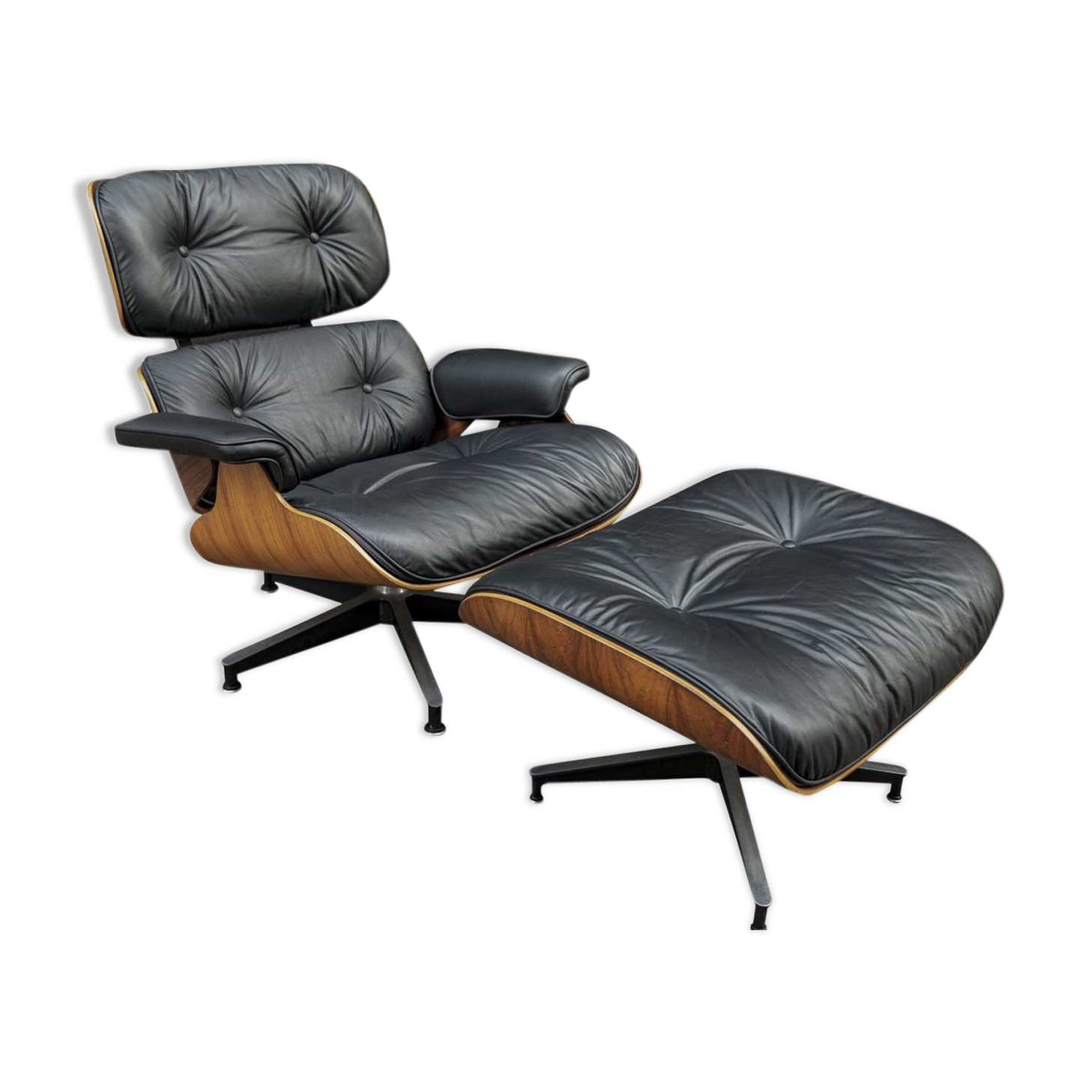 Armchair and ottoman by Charles et Ray Eames, Herman Miller edition, 1970