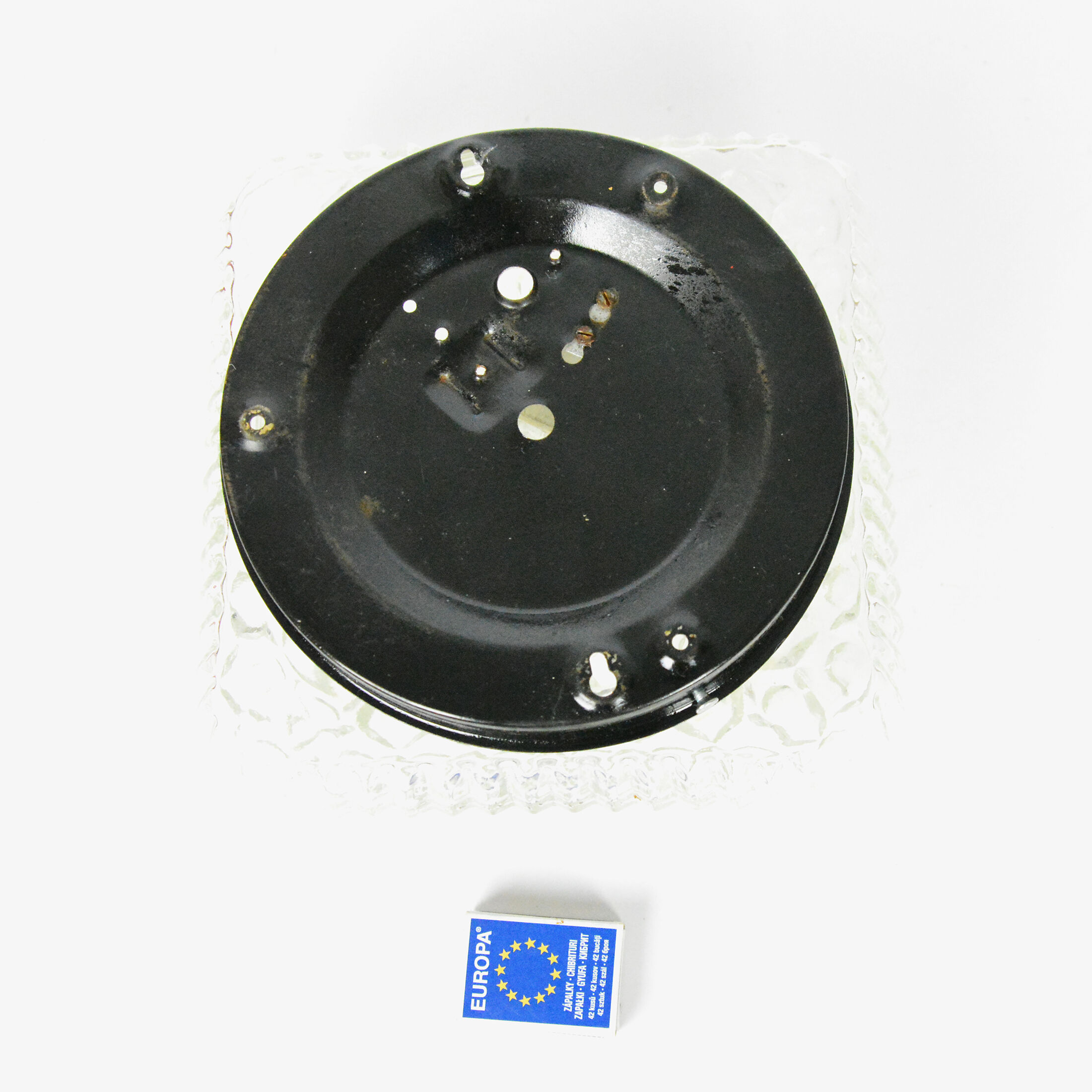 1970s modern glass plafond HP Leuchten, Germany