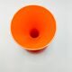 Vase en verre orange années 1970