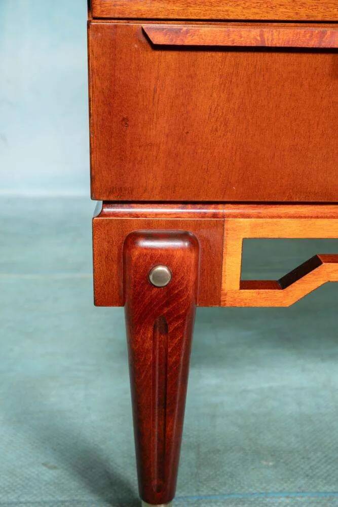Buffet scandinave design années 50 en teck cabinet Japandi