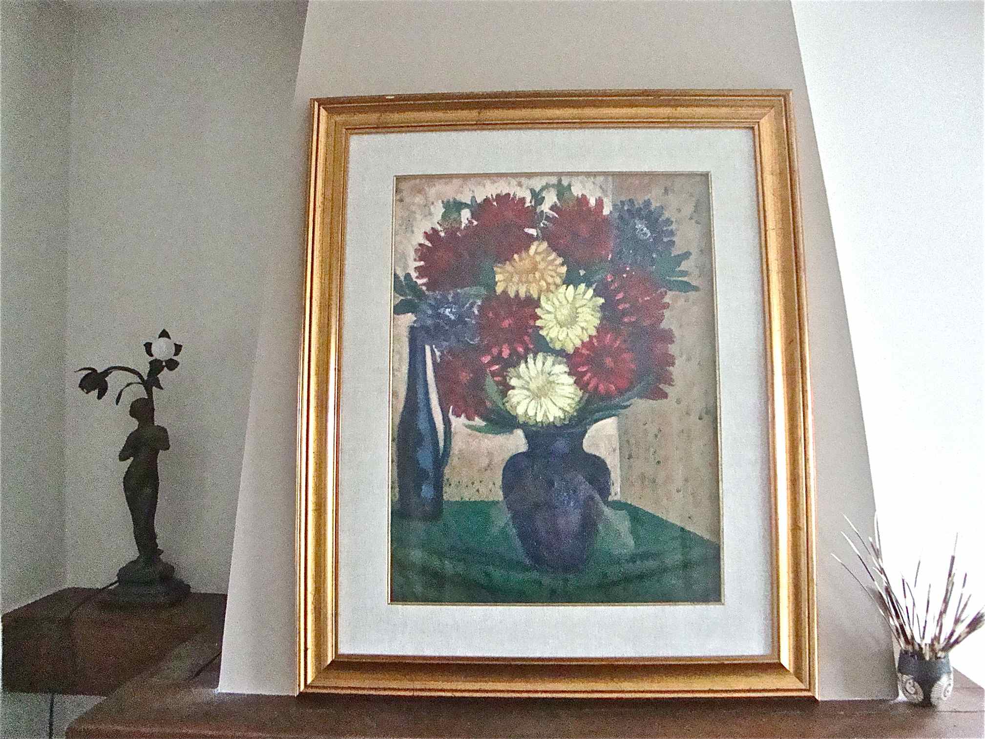 Old painting dahlias