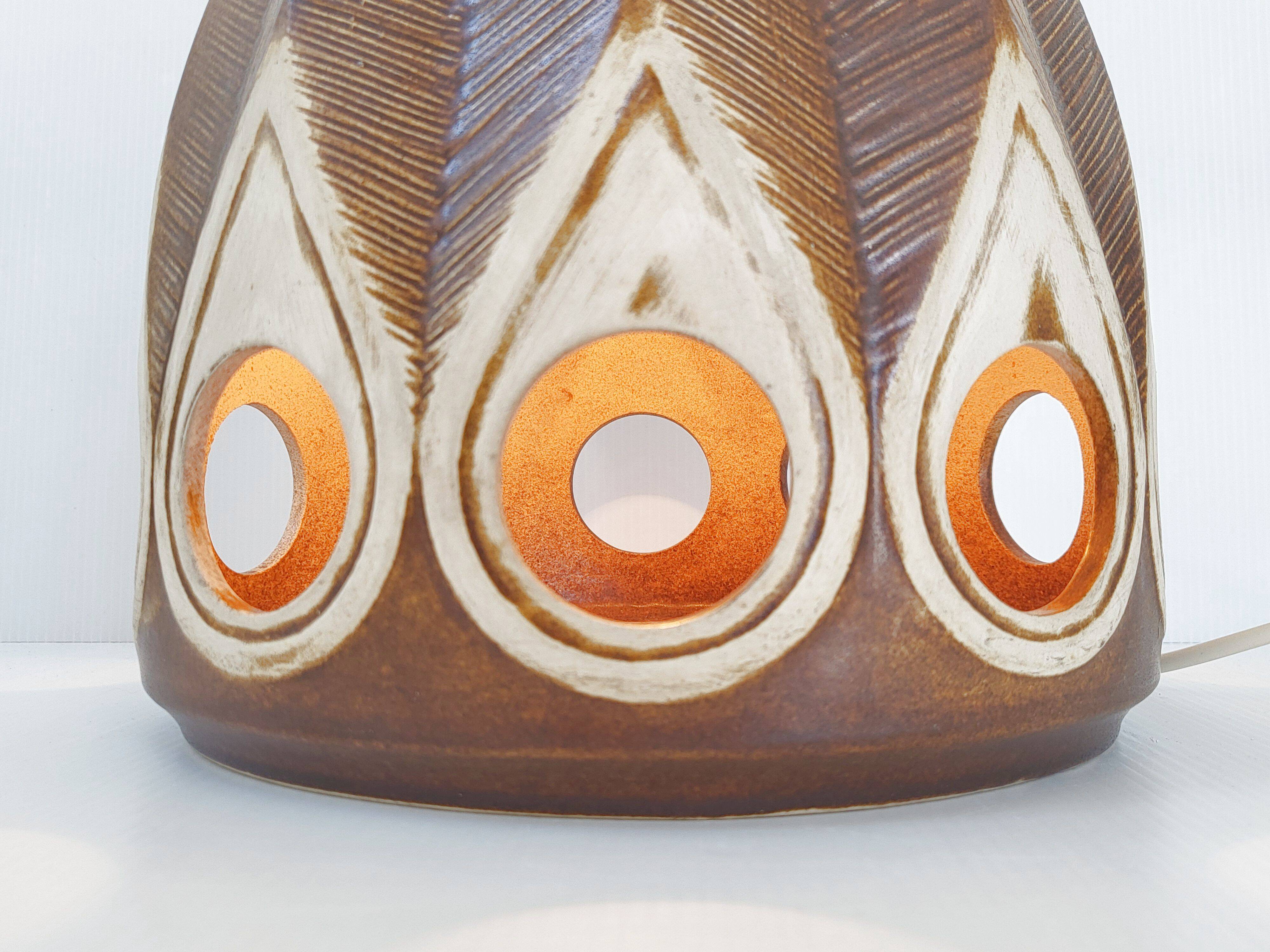 Lampe aux plumes vintage 1960