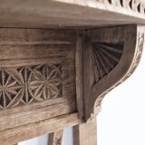 Old carved wood wall shelf