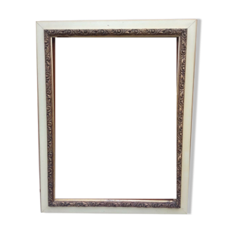 Lacquered frame in Napoleon III style - foliage: 78.2 x 59 cm!