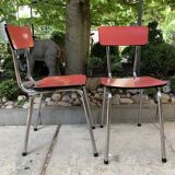 Red formica chairs