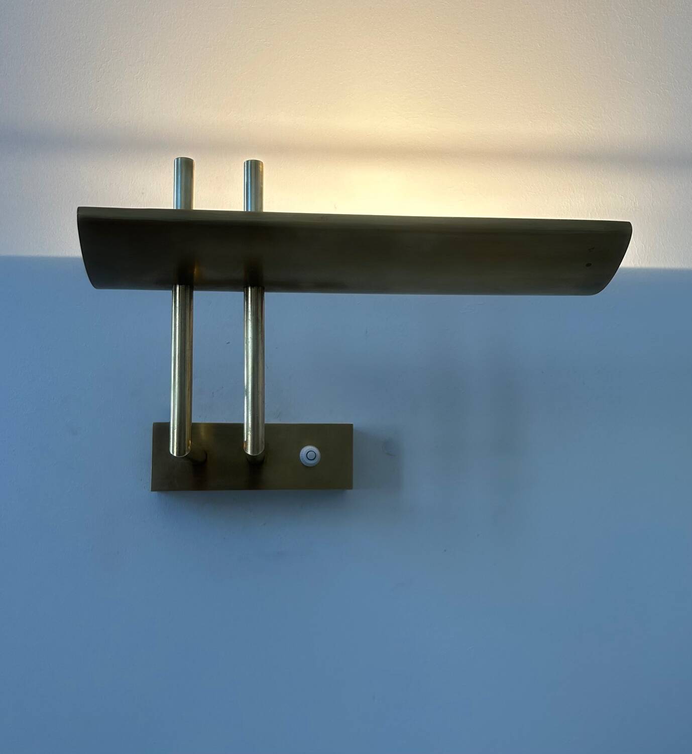 Pair of vintage wall lights, brass, France 1970