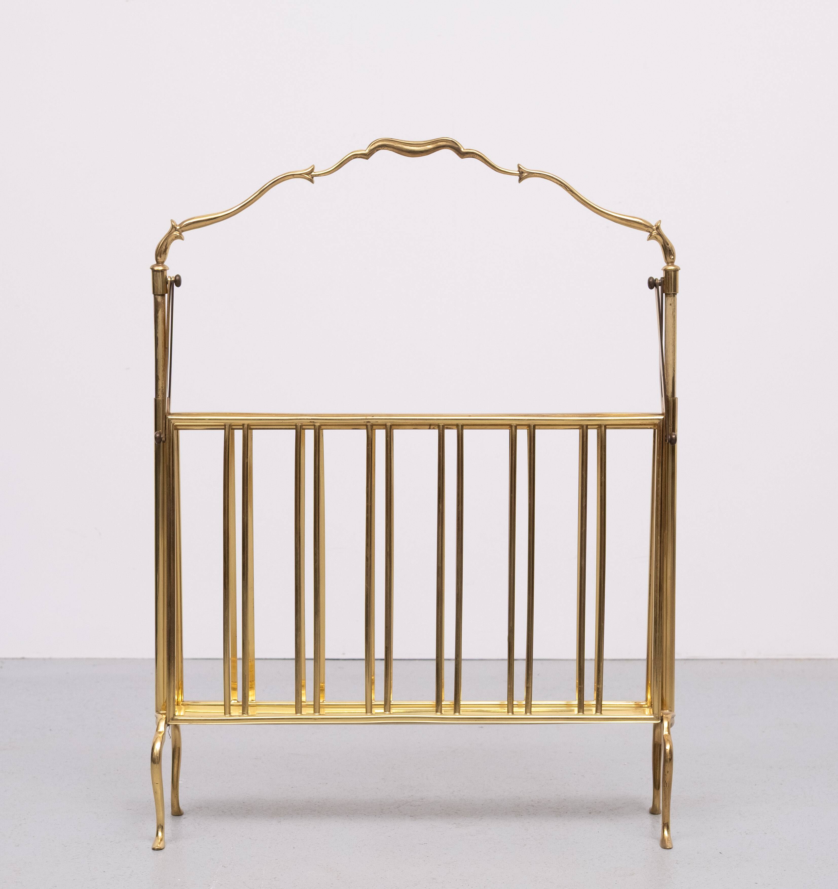 Brass Magazine holder Maison Baguès 1950s France