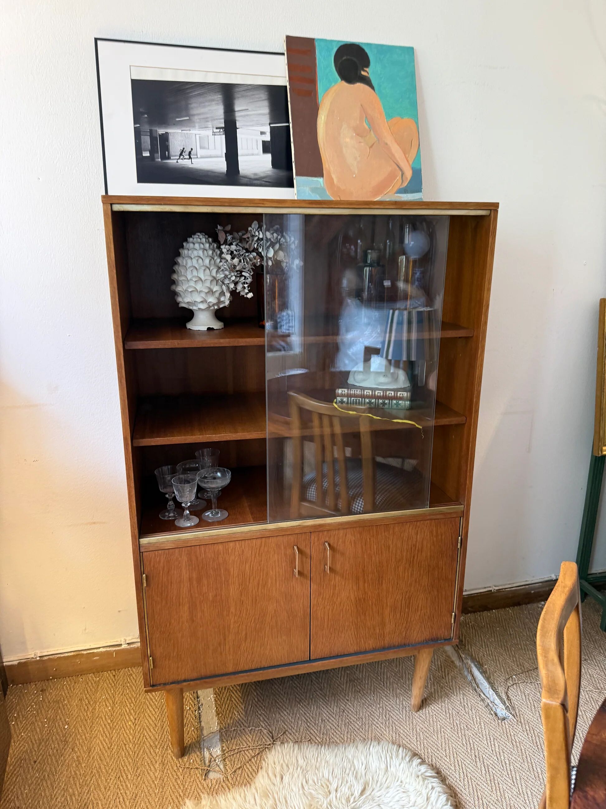 Vaisselier vitrine bibliothèque vintage