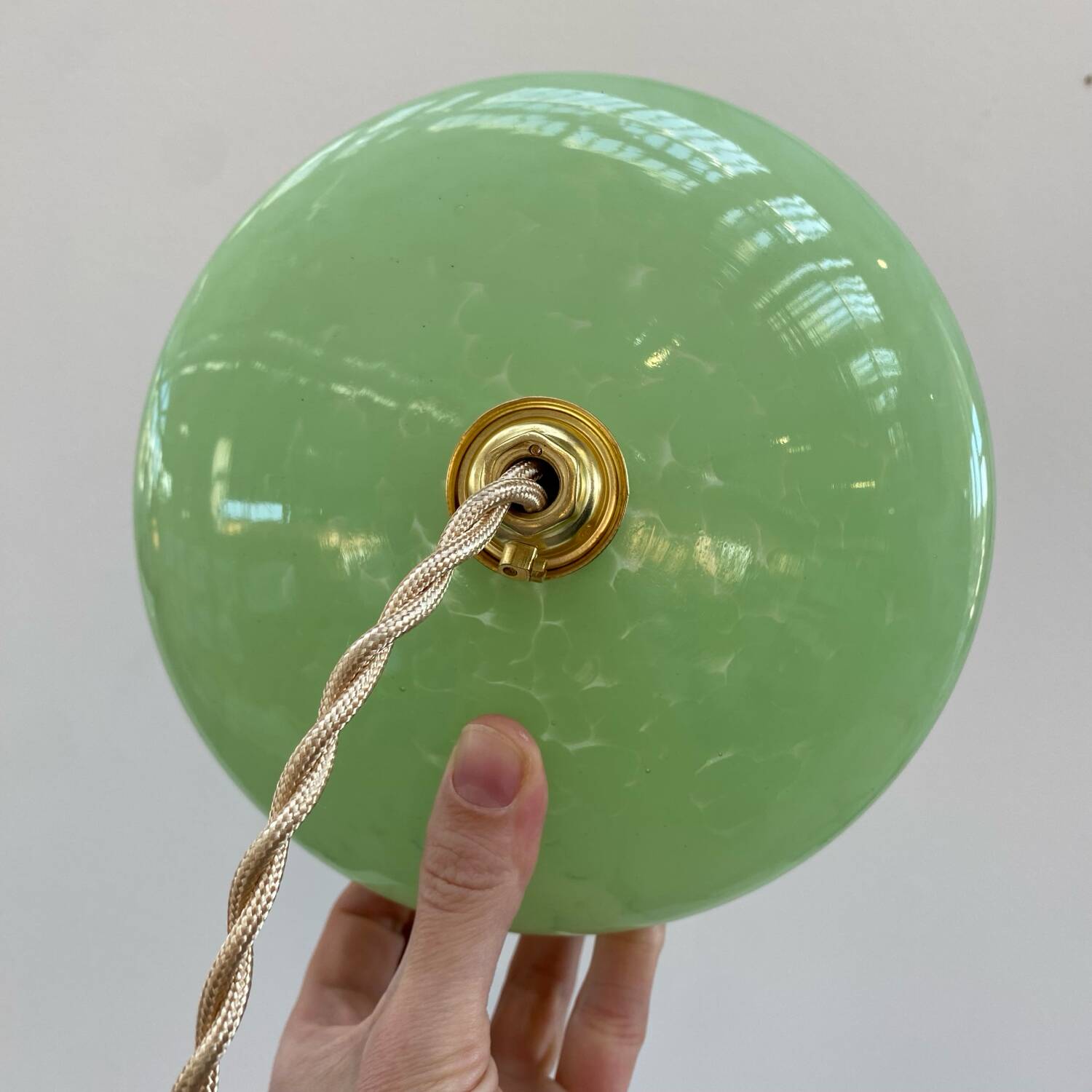 Green Clichy glass pendant light