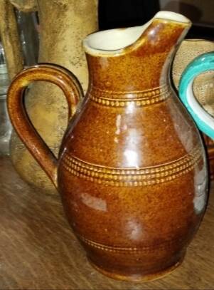 Silver stoneware pitcher/vase