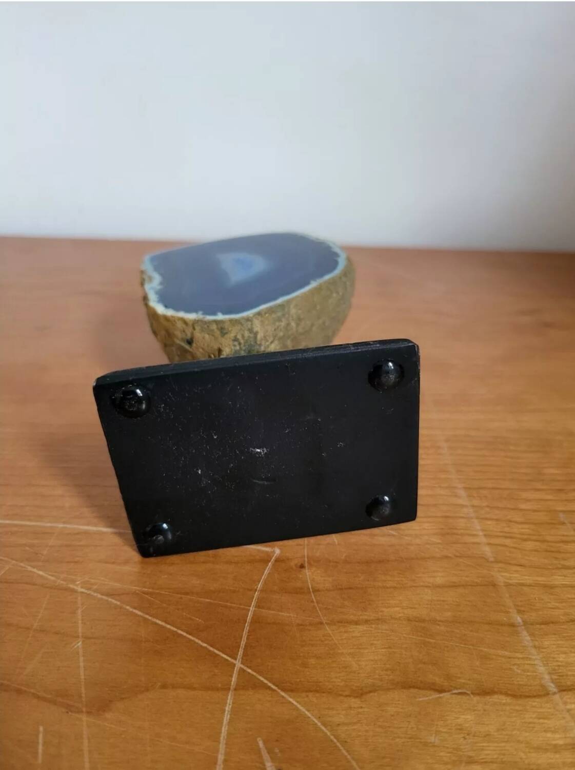 Blue Geode Agate on support