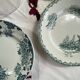 Set of 6 mismatched antique earthenware dinner plates