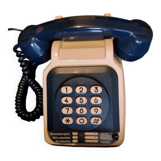 Vintage Telephone S63 Socotel Two-tone blue Ptt collection