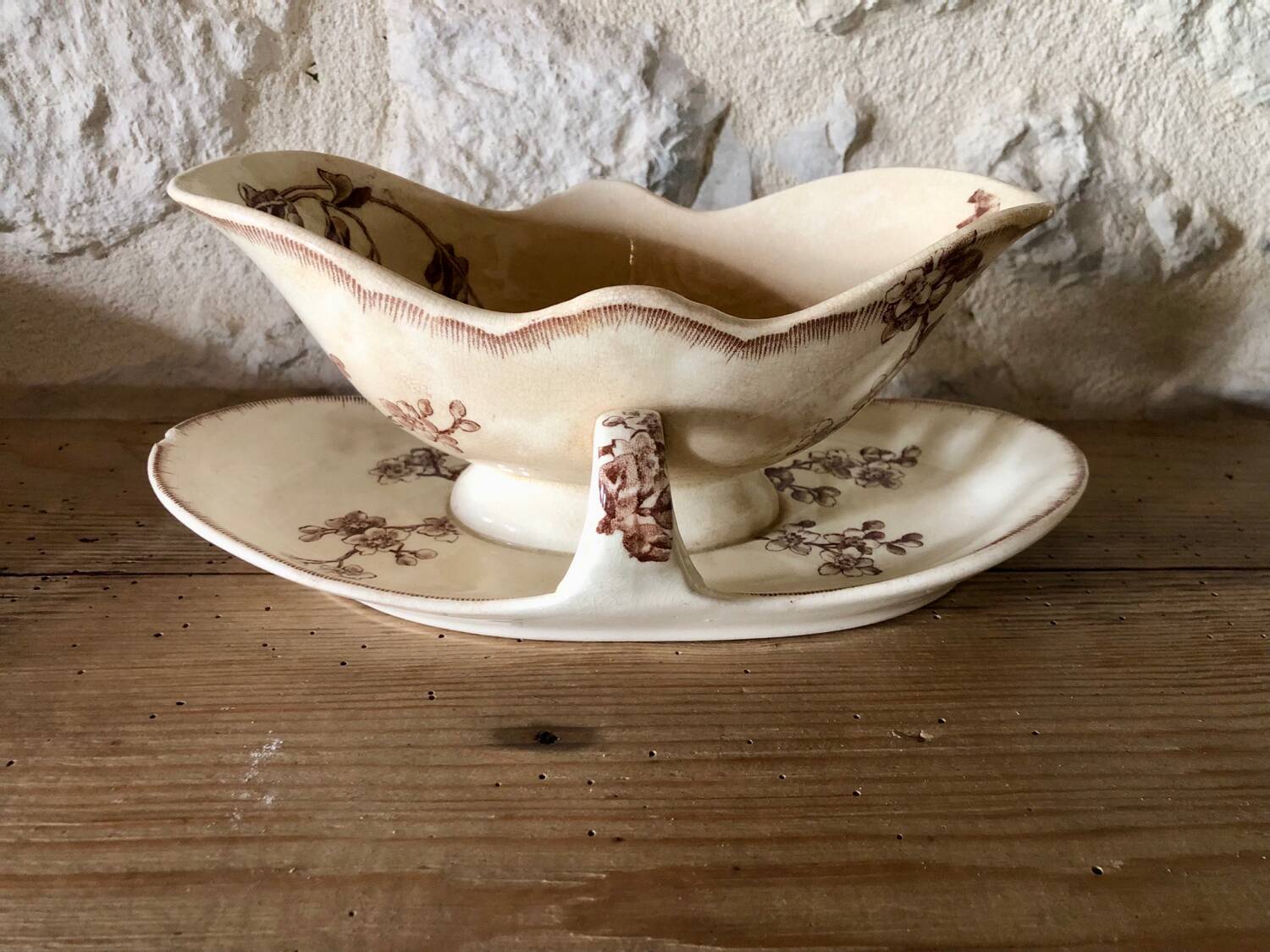 Jules Vieillard Bordeaux Ironstone Sauce Boat
