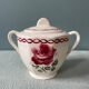 Vintage sugar bowl in half Badonviller porcelain