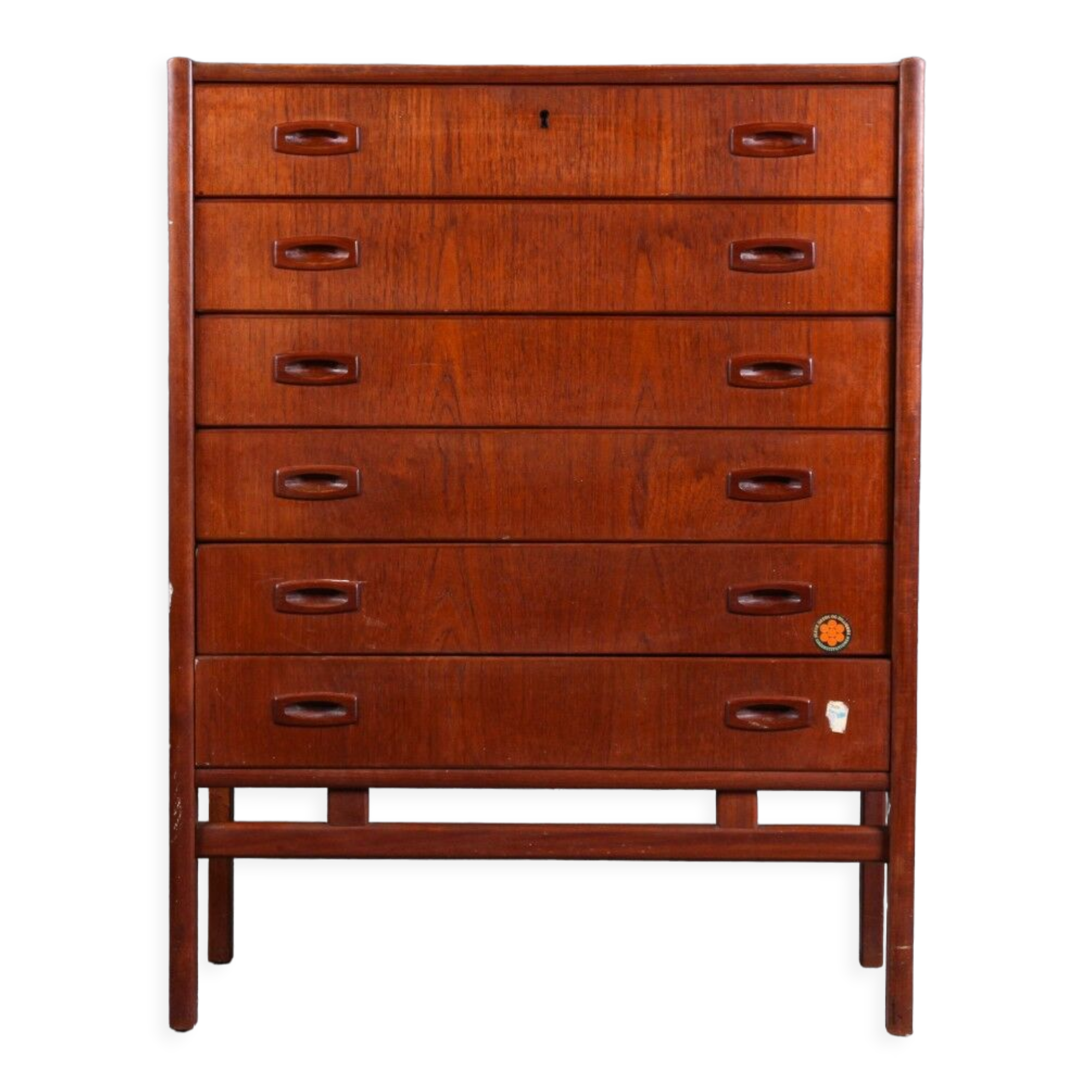 Commode en teck 6 tirroirs