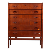 Commode en teck 6 tirroirs