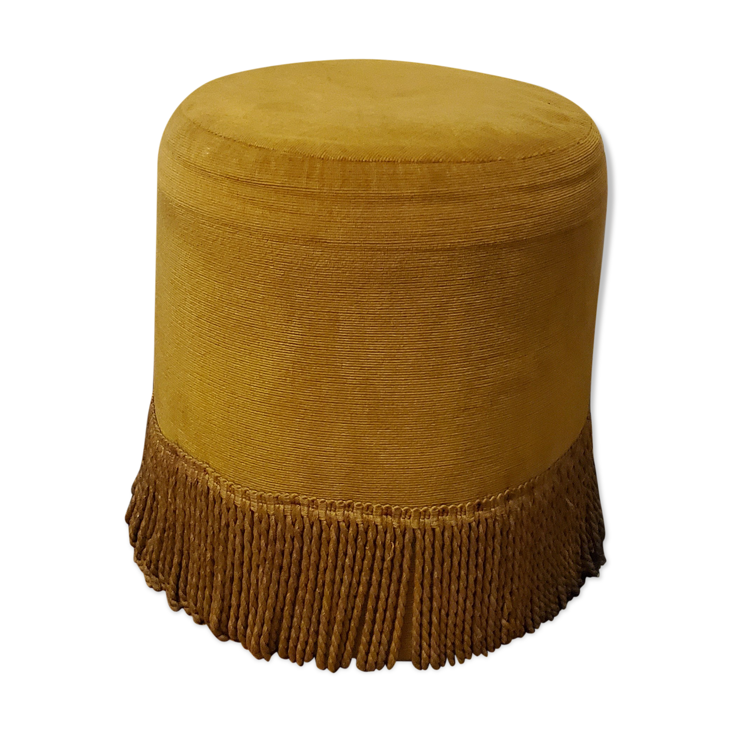 Pouf velvet ochre