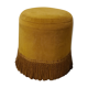 Pouf velours ocre