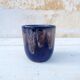 Mug en céramique bleu émaillé à coulures