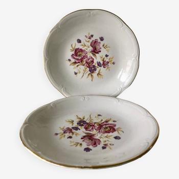 Lot de 2 assiettes plates Faïence de Gien