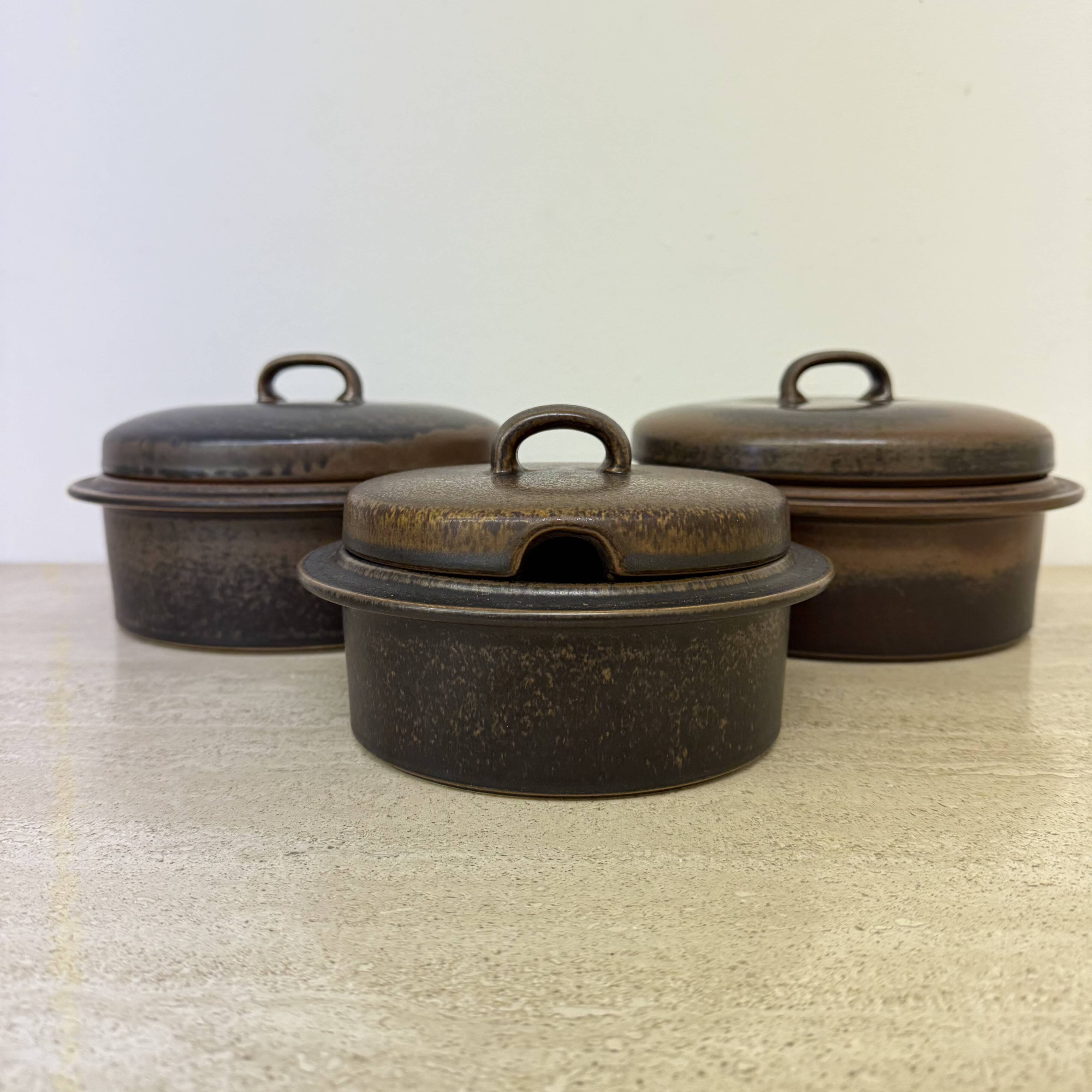 Set of 3 Arabia Ruska serving bowls , 1970s Finland