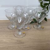Set of 6 engraved wine glasses