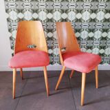 2 Vintage chairs Antonin Suman, Art Deco, Czechoslovakia 1960