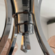 Vintage art deco chandelier, chrome and pink glass, vintage 1930