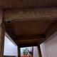 Solid elm wood farmhouse table and bench set